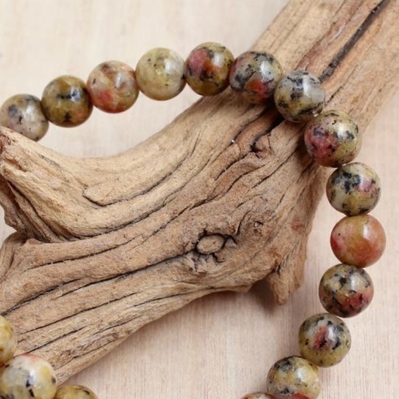 Lena Vie Jasper Stone Stretch Bracelets From Bali, Handmade - Picture 2 of 2